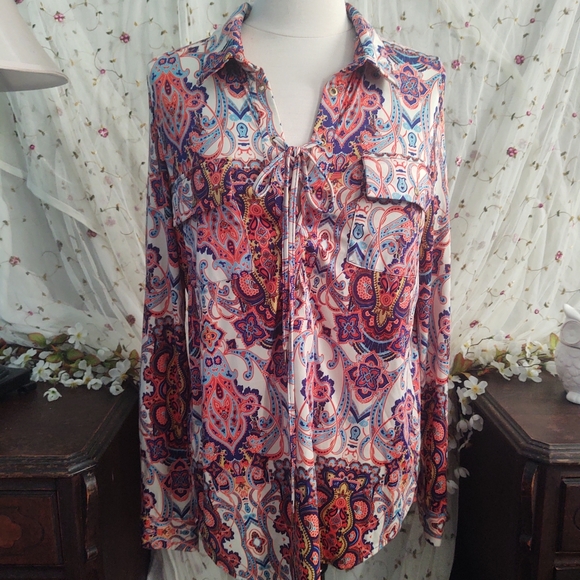 BCBGMaxAzria Tops - BCBG MaxAzria Paisley Top